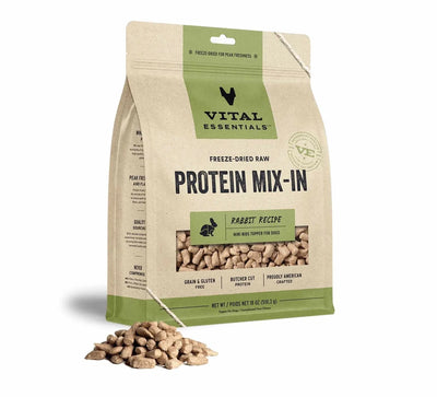 Vital Essentials Freeze-Dried Raw Rabbit Protein Mix-in Meal Topper for Dogs - Pets Perfect