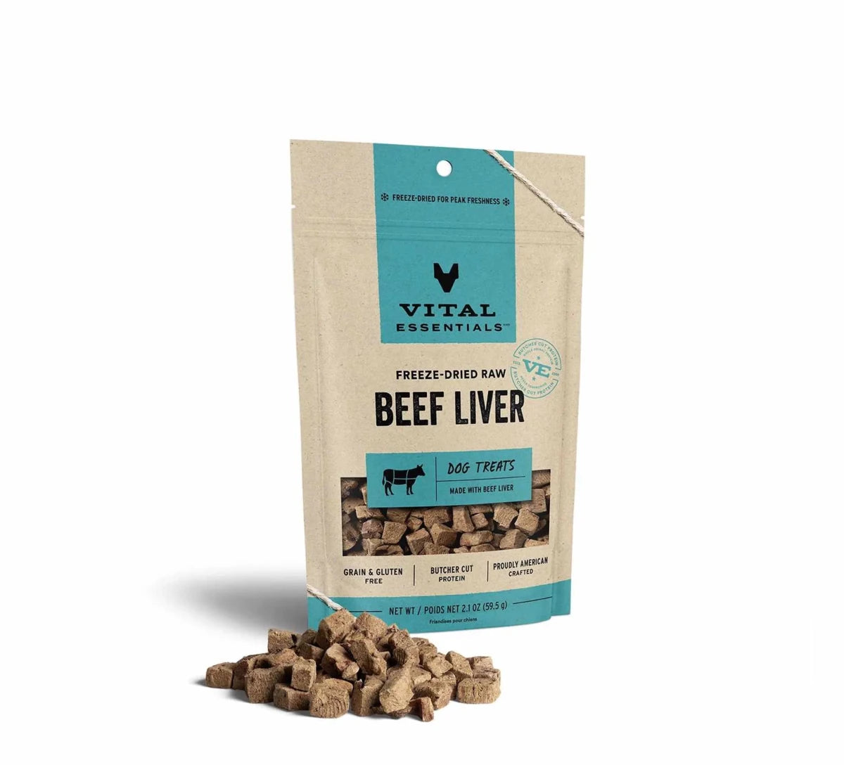Vital Essentials(R) Freeze-Dried Beef Liver Dog Treats, 2.1 oz - Pets Perfect