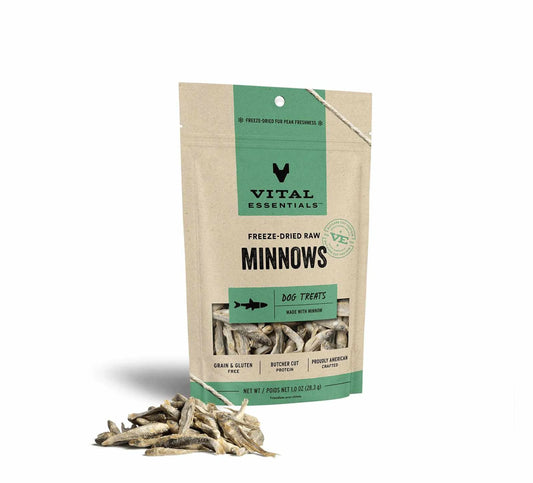 Premium Freeze - Dried Minnows Dog Treats - 100% Whole Fish Single Ingredient Omega - 3 Rich Training Bites - Pets Perfect