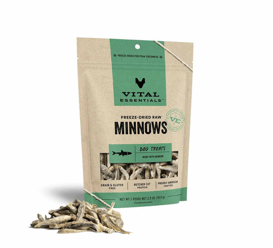 Premium Freeze - Dried Minnows Dog Treats - 100% Whole Fish Single Ingredient Omega - 3 Rich Training Bites - Pets Perfect