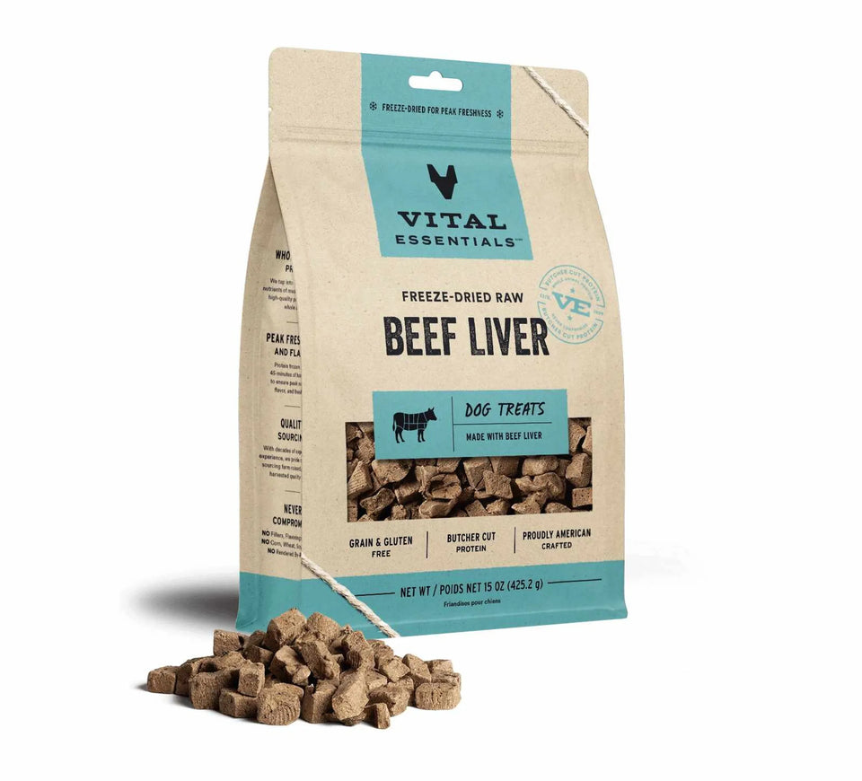 Vital Essentials Freeze-Dried Raw Beef Liver Dog Treats 15 oz, view 2