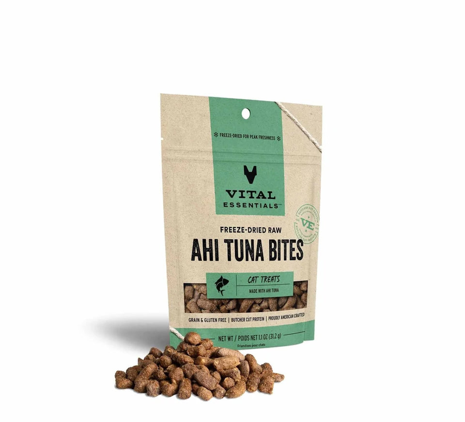 Vital Essentials Freeze-Dried Ahi Tuna Bites Cat Treats, 1.1 oz - Pets Perfect