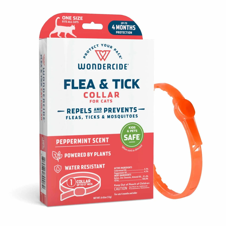 Wondercide Flea & Tick Cat Collar for Cats - Peppermint - Pets Perfect