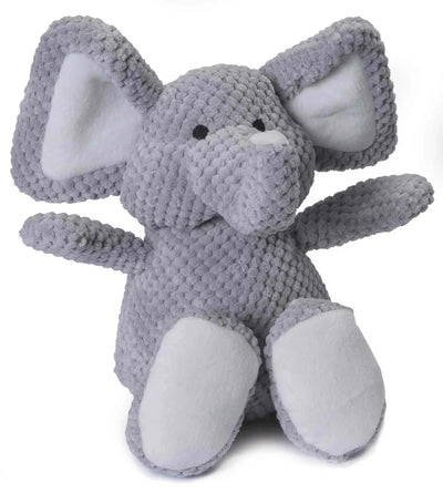 goDog Checkers Elephant with Chew Guard Plush Dog Toy Large - Pets Perfect