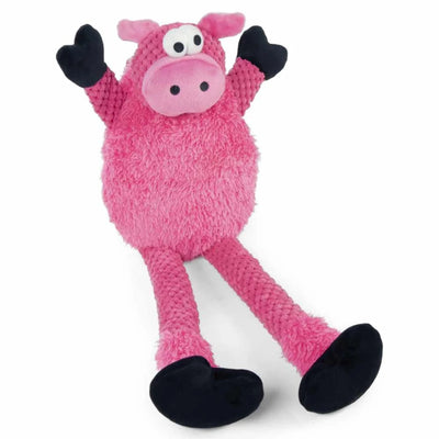goDog Checkers Skinny Pig with Chew Guard Plush Dog Toy - Pets Perfect