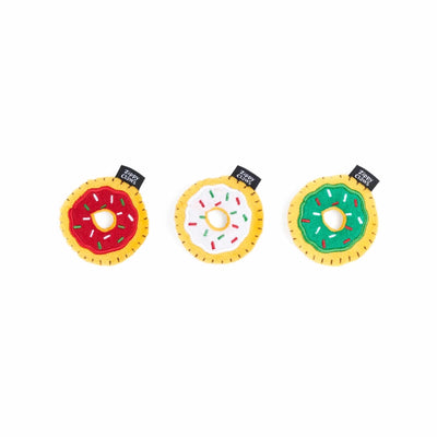 ZippyClaws Holiday Mini Donutz Cat Toy 3 ct - Pets Perfect