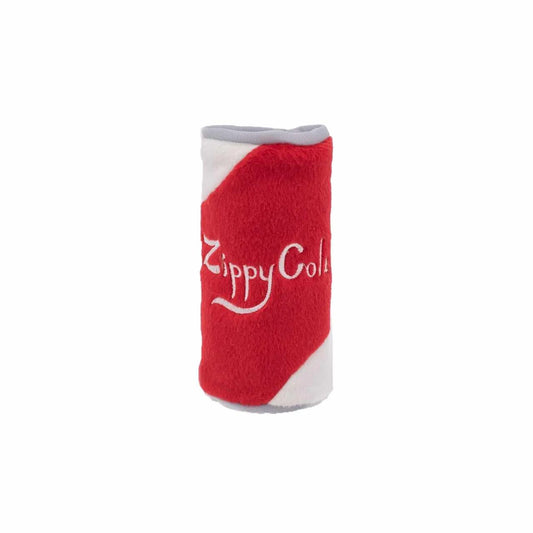 ZippyPaws Squeakie Can Zippy Cola - Realistic Soda Can Squeaky Plush Toy