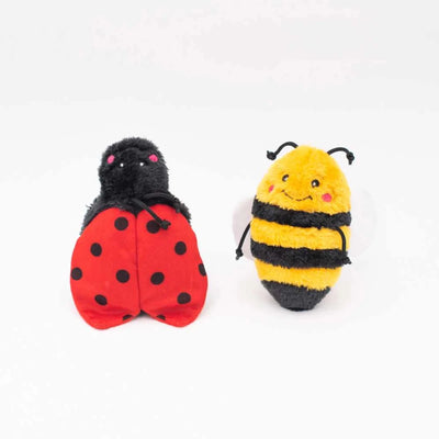 ZippyPaws Crinkle 2 ct Bee and Ladybug - Pets Perfect