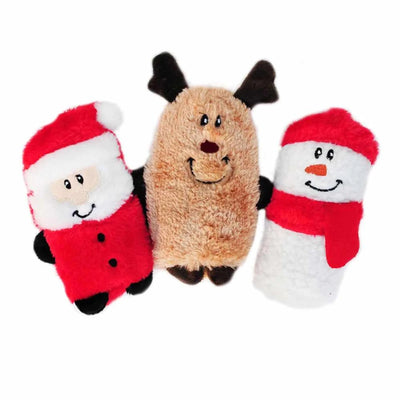 ZippyPaws Holiday Squeakie Buddies Plush Dog Toy - Pets Perfect