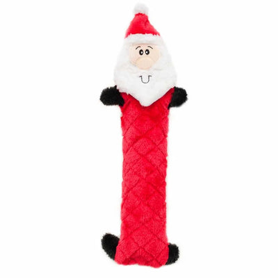 ZippyPaws Holiday Jigglerz Santa Plush Dog Toy - Pets Perfect