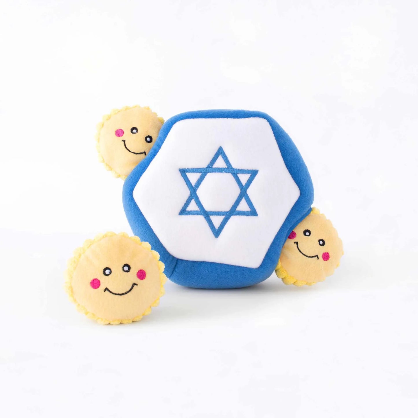 ZippyPaws Hanukkah Burrow Star of David Plush Dog Toy - Pets Perfect