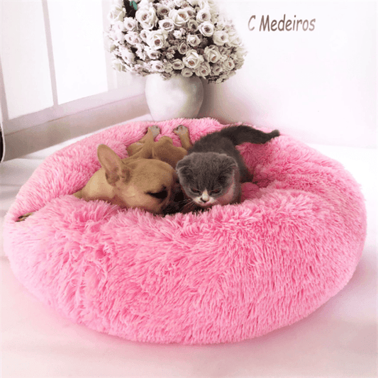 Luxuriously Cozy Round Plush Cat Mattress