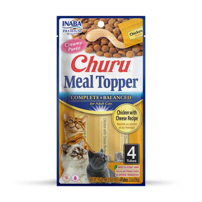 Inaba Churu Complete and Balanced Cat Food Topper, Chicken with Cheese