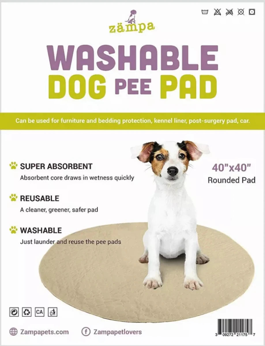 Zampa Pets Quality Whelp Round, Circular Shape Reusable Dog Pee Pads - Pets Perfect