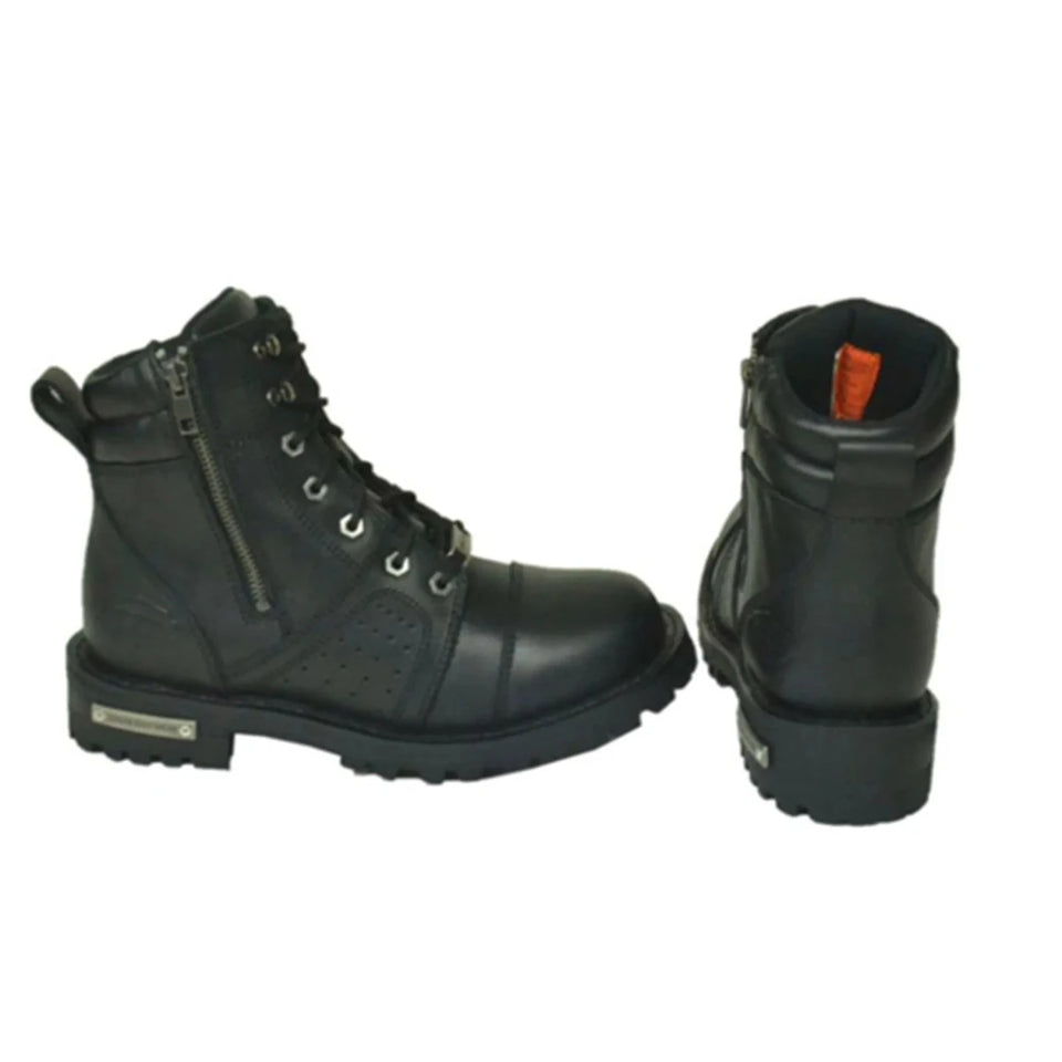Ladies Motorcycle Biker Leather Boots, view 17