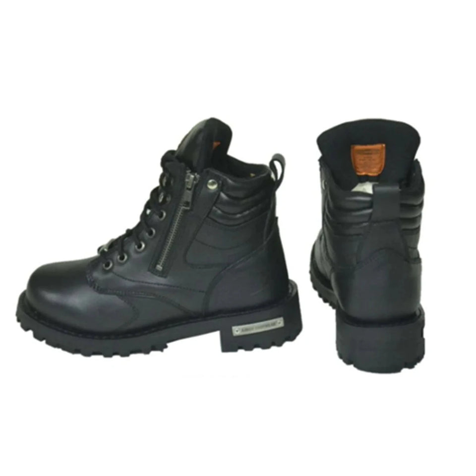Ladies Motorcycle Biker Leather Boots, view 17