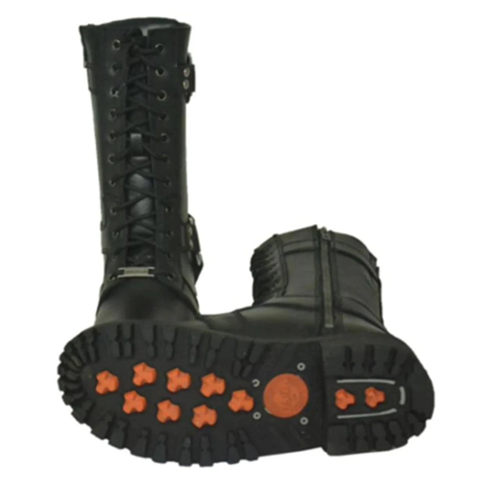 Ladies Motorcycle Biker Leather Boots, view 15