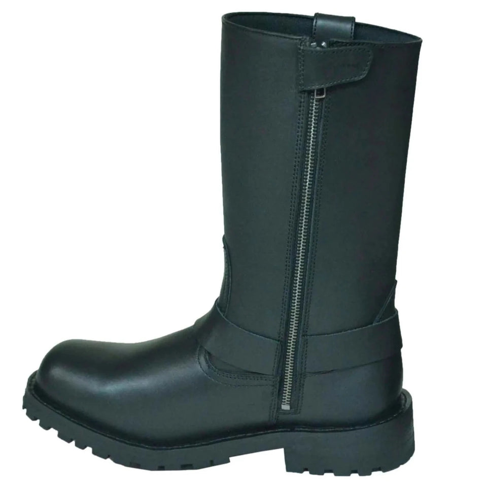 Ladies Motorcycle Biker Leather Boots, view 16