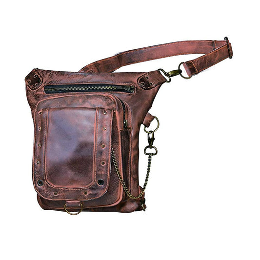 5735.TAN - Ladies Leather Thigh Bag