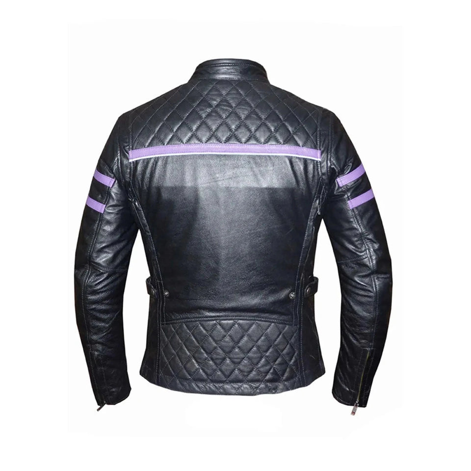 6560.17 - Ladies Purple Leather Jacket, view 11