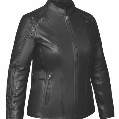 6829.00 - Ladies Premium Leather Jacket, Black/1