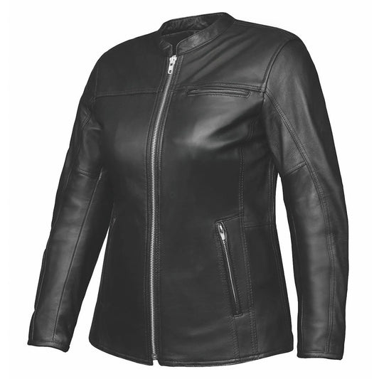 6843.00 - Ladies Spandex Leather Jacket - Pets Perfect