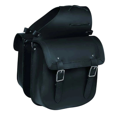 9573.00 - Leather Saddler Bag, Black/1
