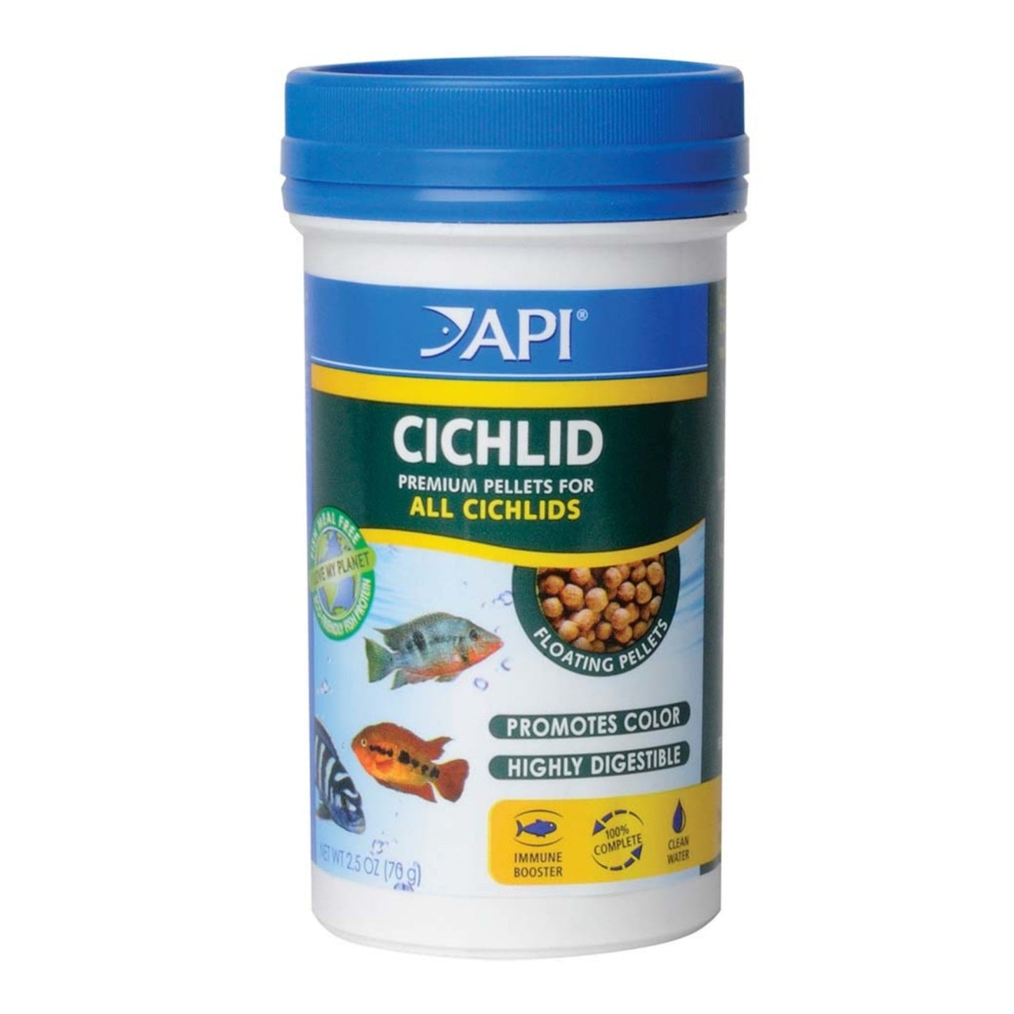 API Cichlid Premium Floating Pellets Fish Food 1ea/2.5 oz. - Pets Perfect