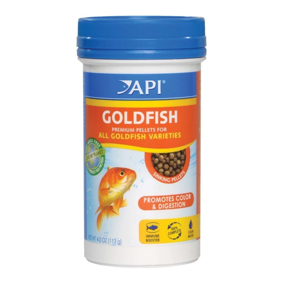 API Goldfish Premium Sinking Pellets Fish Food 1ea/4 oz. - Pets Perfect