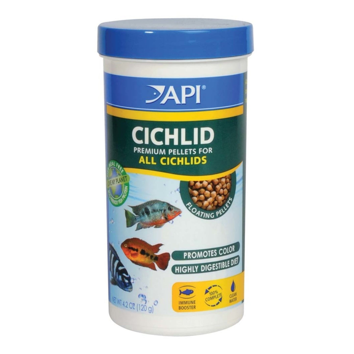 API Cichlid Premium Floating Pellets Fish Food 1ea/4.2 oz, MD - Pets Perfect