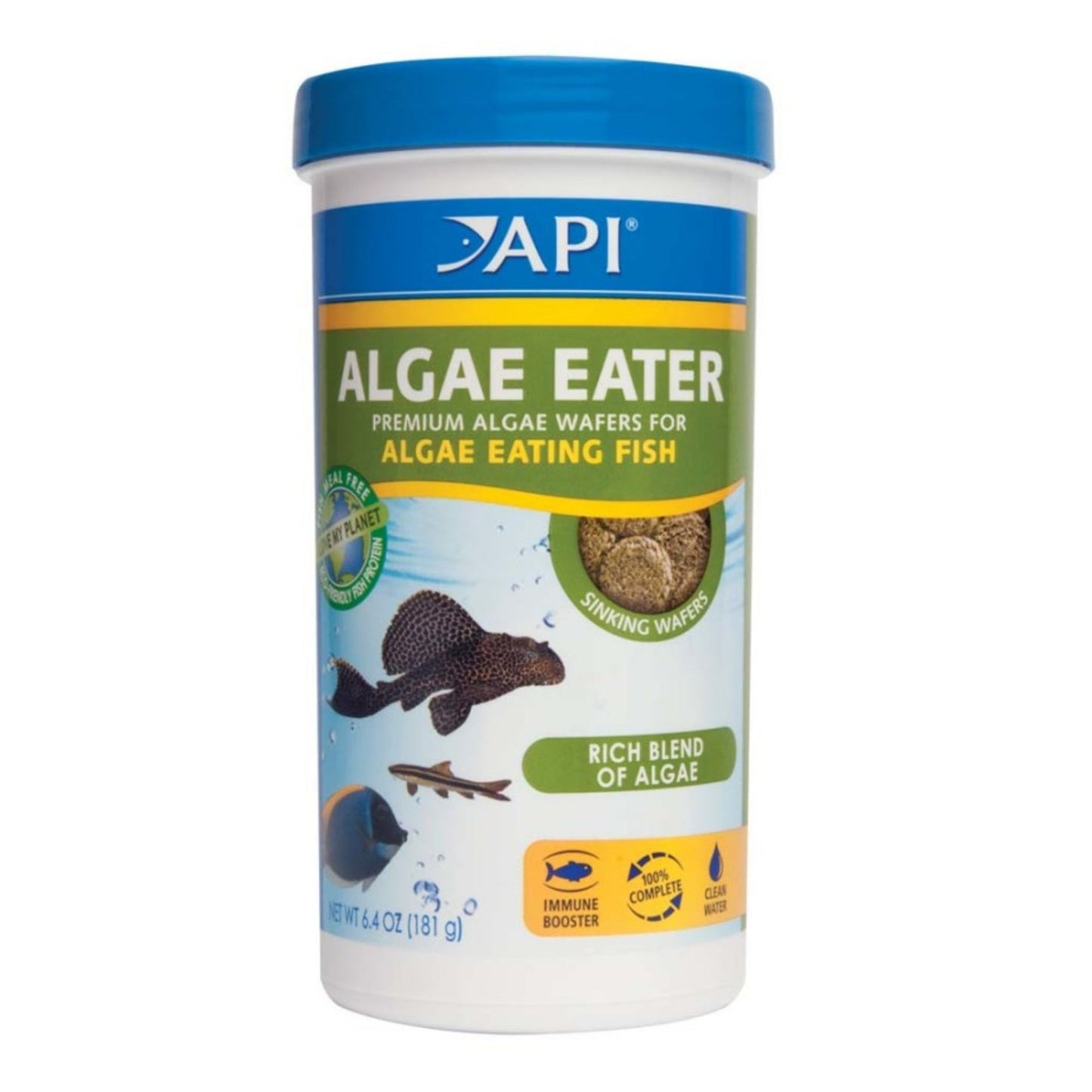 API Algae Eater Premium Sinking Wafer Fish Food 1ea/6.4 oz.