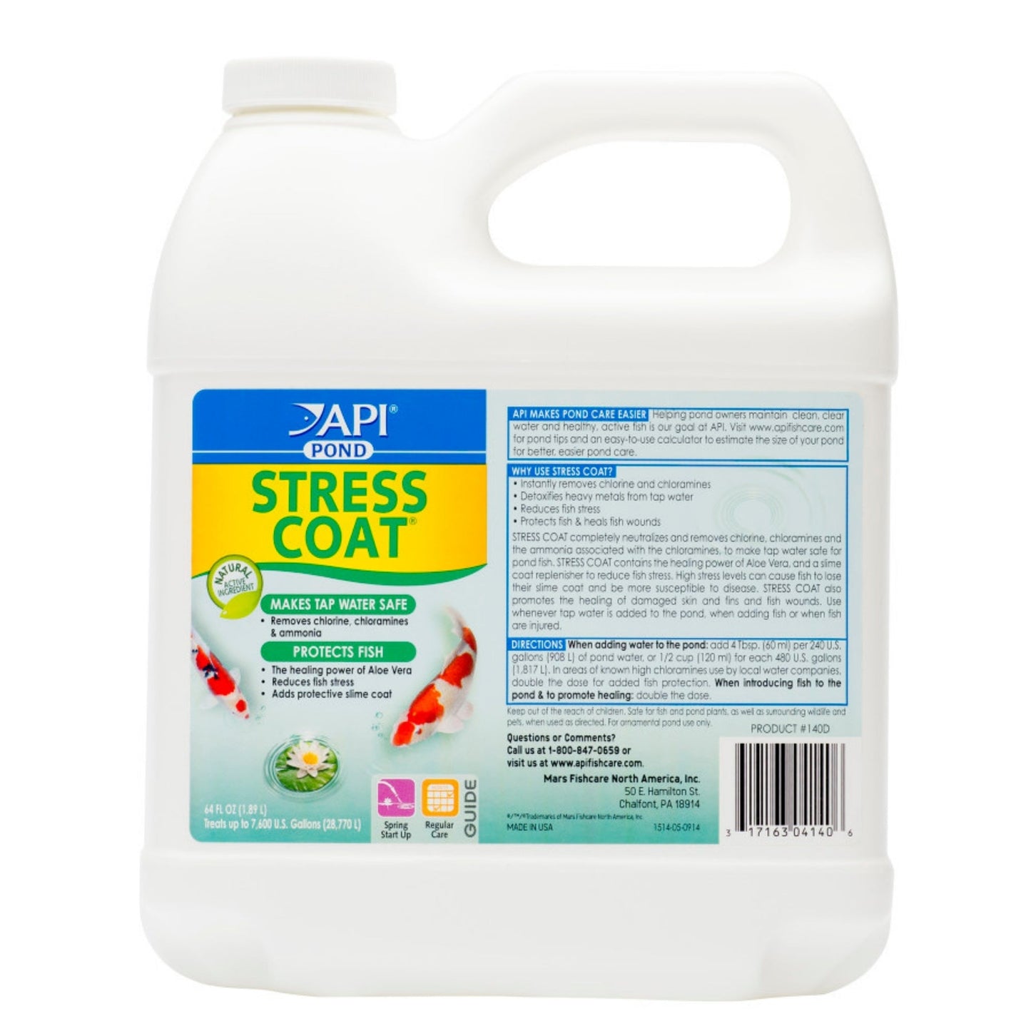 API Pond Stress Coat Water Conditioner 1ea/64 fl oz. - Pets Perfect