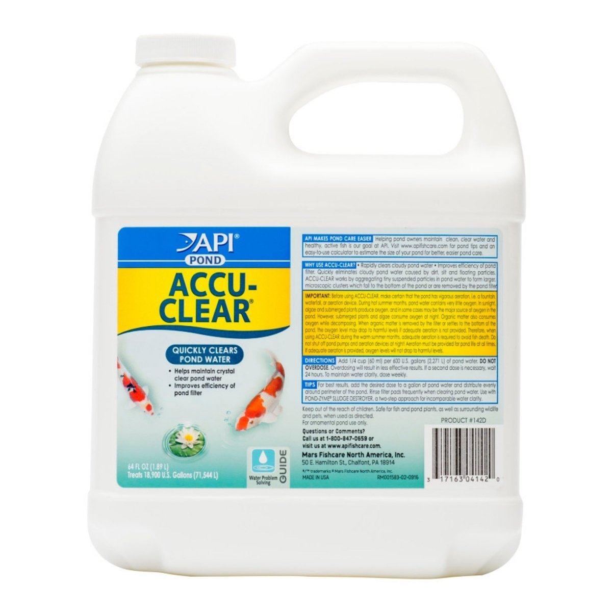 API Pond Accu - Clear Water Clarifier 1ea/64 fl oz. - Pets Perfect
