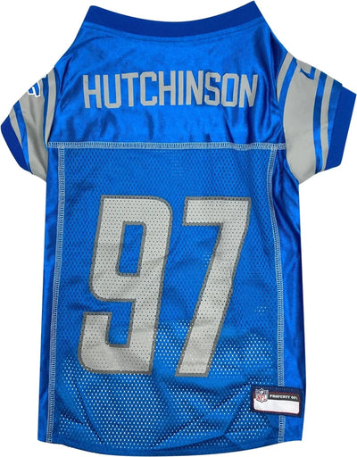 Aidan Hutchinson Dog Jersey - Detroit Lions NFL Pet Jersey, Team colors/LG
