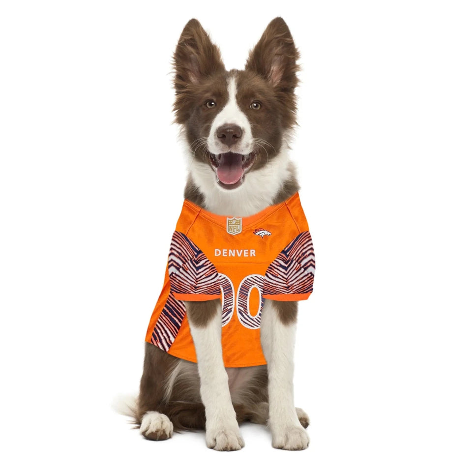 Denver Broncos Zubaz Dog Jersey - NFL Licensed Mesh by Pets First, view 11