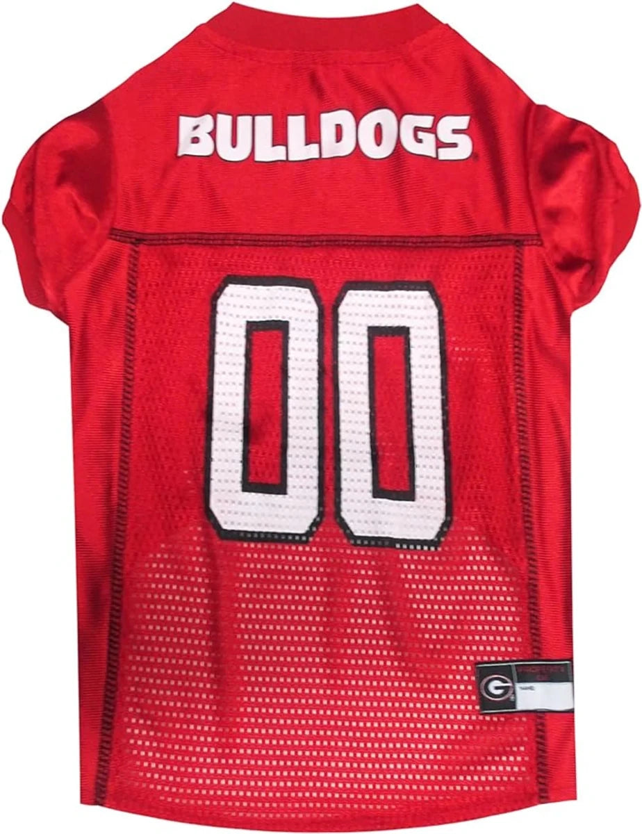 Pets First Georgia Bulldogs NCAA Mesh Dog Jersey, Dog Apparel, 3 XL/1