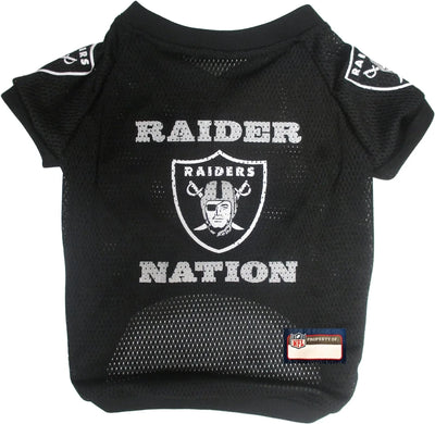 Las Vegas Raiders Raglan Jersey for Dogs - NFL Licensed Pet Apparel, LG/1