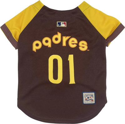 San Diego Padres Throwback Dog Jersey - MLB Licensed Pet Apparel, LG/1