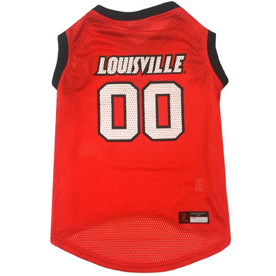 Louisville Cardinals Basketball Mesh Dog Jersey by Pets First, LG/1