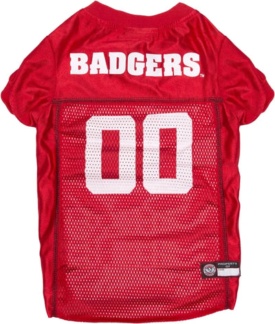 Wisconsin Badgers NCAA Mesh Dog Jersey, LG/1