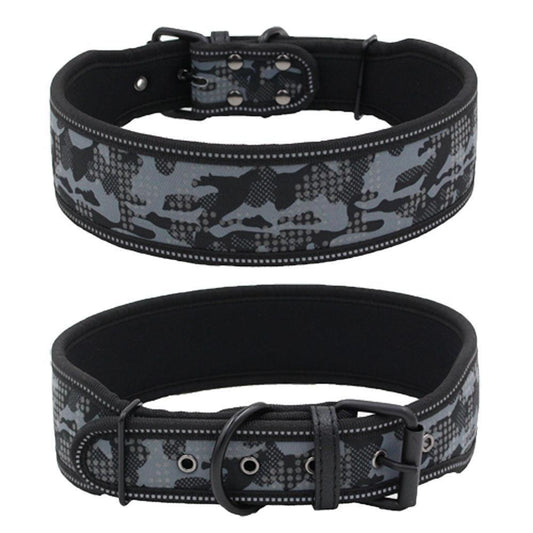 Reflective Camouflage Adventure Dog Collar - Durable Nylon Collar for Outdoor Dogs