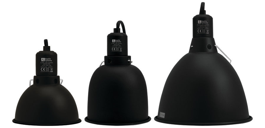 Reptile Systems Clamp Lamp Ceramic Reflector Black Edition Medium