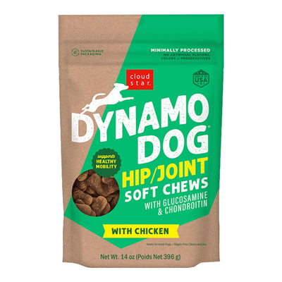 Cloud Star Dynamo Dog Hip and Joint Soft Chews Chicken Formula Dog Treats, 14 oz. Bag