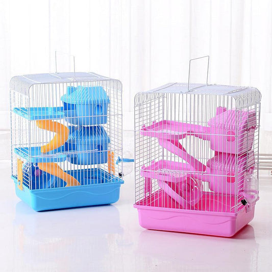 Three - Storey Hamster Haven - Multi - Level Luxury Cage for Hamsters & Small Pets - Pets Perfect