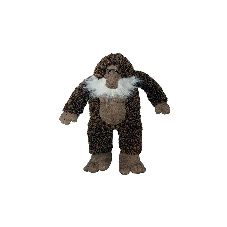 FabDog Fluffy Bigfoot Dog Toy - Large Plush with Grunting Squeaker