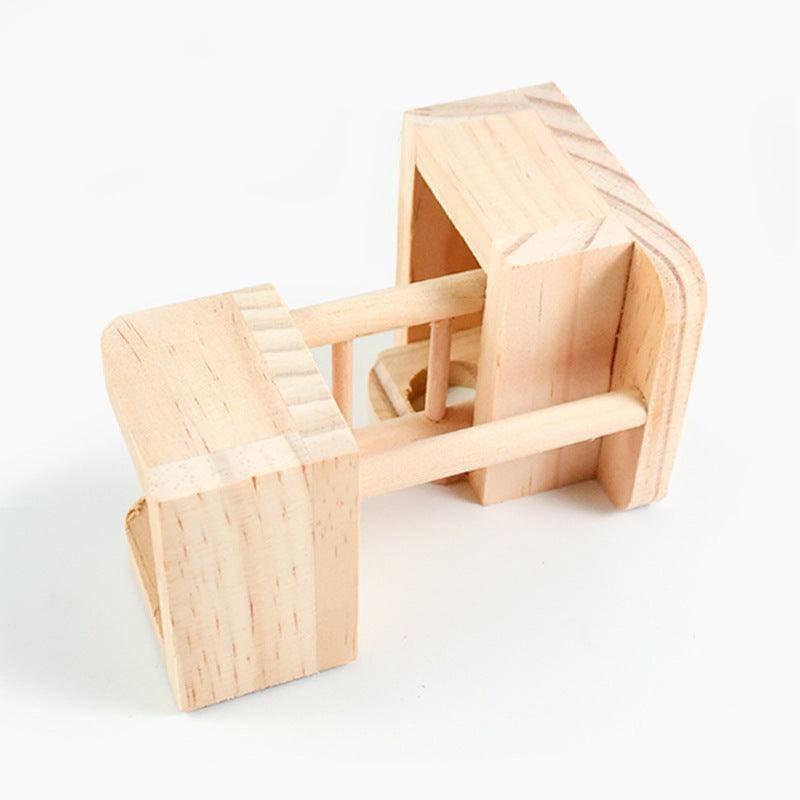 Wooden Hamster Lookout Tower with Ladder & Nest House - Pets Perfect