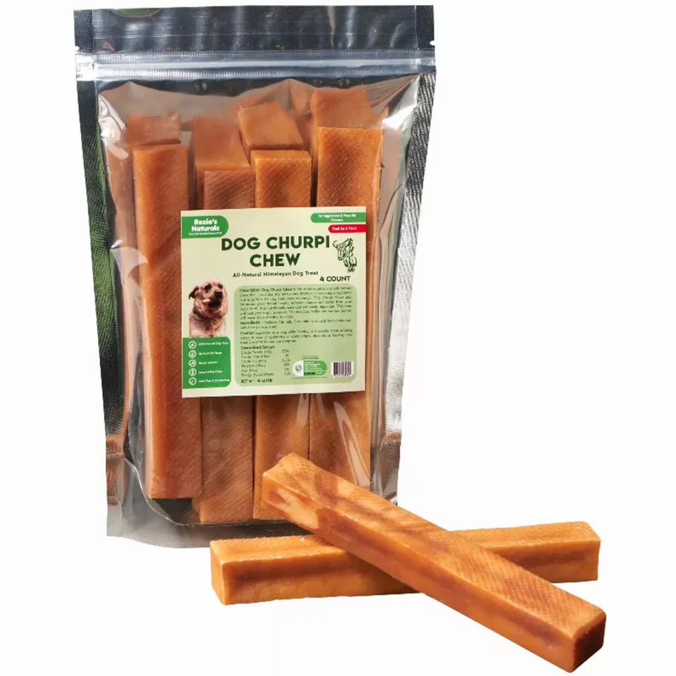 DOG CHURPI CHEW- 100% Natural, Himalayan Hard Yak Cheese Churpi Dog Chew Treats, Grain-Free, Gluten-Free, Dental Chews