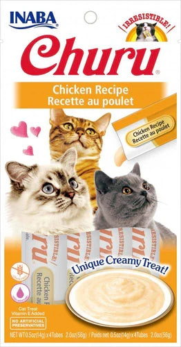 Inaba Churu Puree Cat Treats Chicken, 0.5 oz each, Case of 24