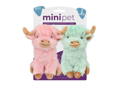 Multipet Minipet Highland Cow 2pk 5inch