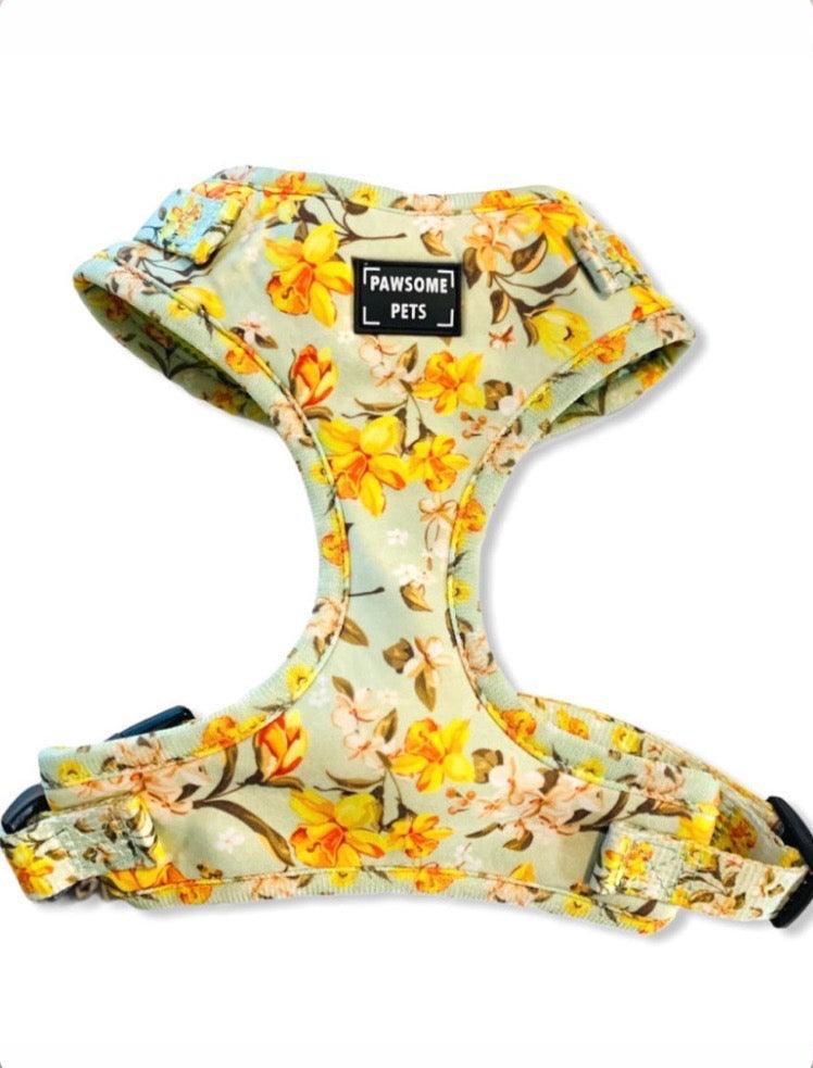 Adjustable Dog Harness, Forsythia Flower, view 2